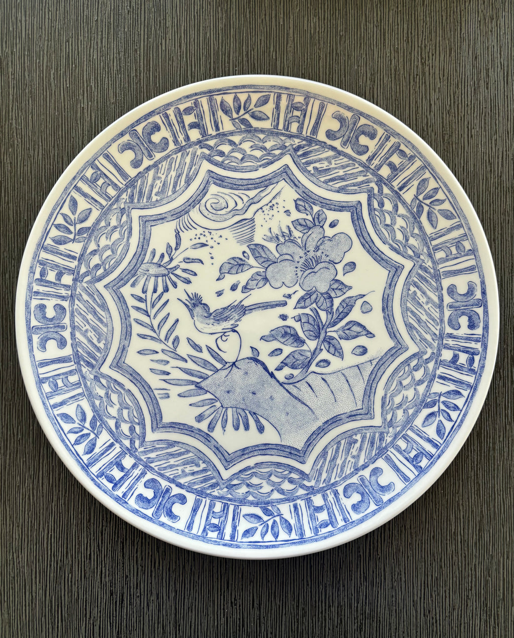 Gien Oiseau Bleu Platter