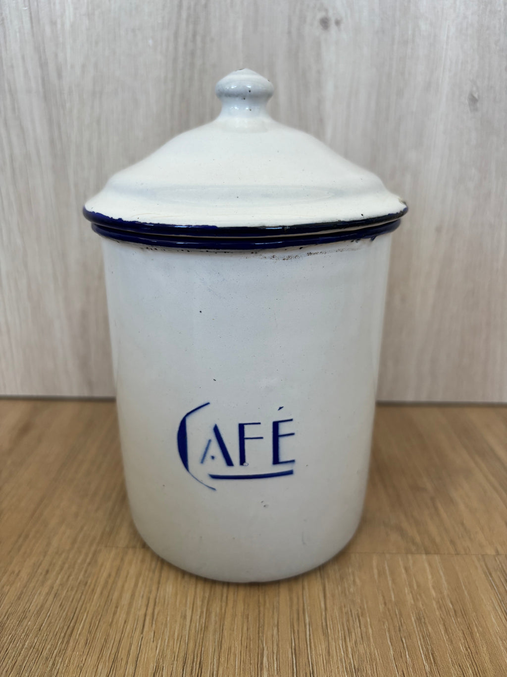 Antique Enamelware Canisters