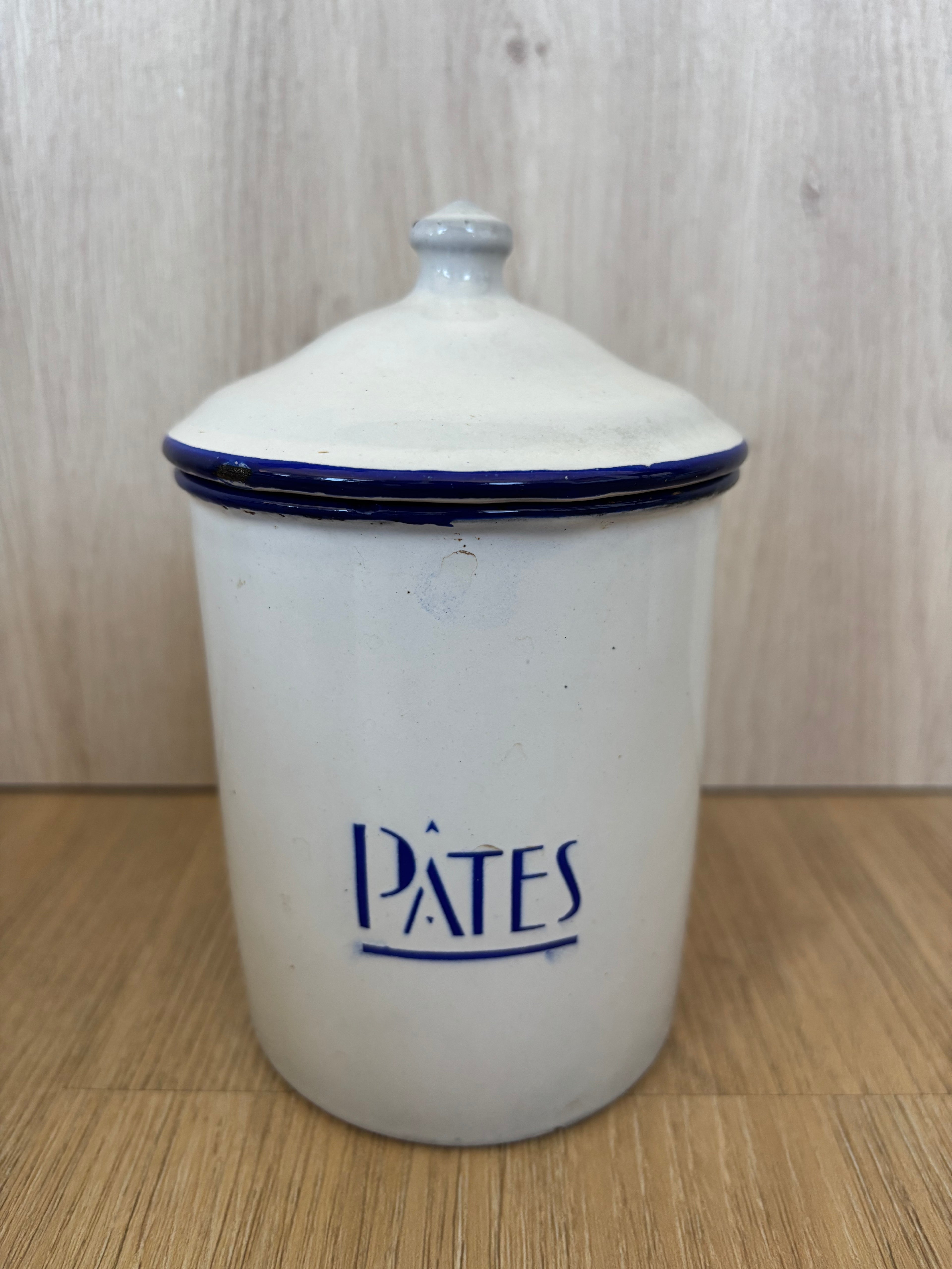 Antique Enamelware Canisters