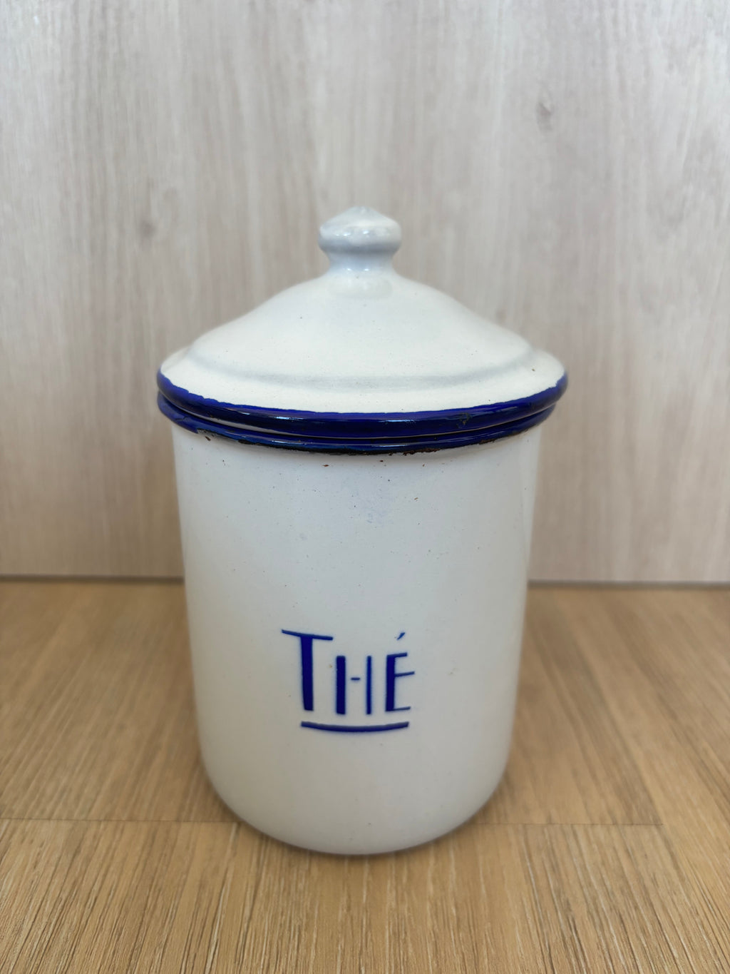 Antique Enamelware Canisters