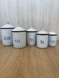 Antique Enamelware Canisters